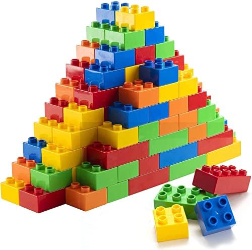 PREXTEX 150-Piece Building Blocks Set for Kids - 5-Color Building Bricks for Toddler Development, Creativity, and Motor Skills - Building Toys for Boys and Girls - Compatible with Major Brands