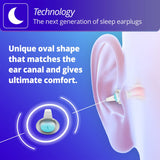 Alpine SleepDeep Mini - Soft Ear Plugs for Sleeping and Concentration - New 3D Oval Shape and Noise Reducing Gel for Better Attenuation - 27dB - Ideal for Side Sleeper - 1-Pair Reusable: S