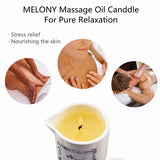 MELONY Massage Candle Oil, Moisturizing, Body Oil Candle, Natural Soybeans, 8.1 oz, Bamboo Orchid