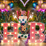 Pooqla LED Marquee Letter Lights, Light Up Pink Letters Glitter Alphabet Letter Sign Battery Powered for Night Light Birthday Party Wedding Girls Gifts Home Bar Christmas Decoration, Pink Letter V