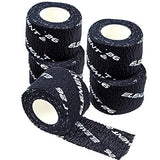 Element 26 Athletic Weight Lifting Tape - Premium Thumb and Finger Tape - Black Hook Grip Tape - Sticky and Stretchy Tape with Sweat Resistant Adhesive (5 Rolls - 1.5" Width, Black)