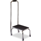 DMI Step Stool with Handle and Non Skid Rubber Platform, Lightweight and Sturdy Stool for Seniors, Adults and Children, Holds up to 300 Pounds with 9.5 Inch Step Up, 17.3"D x 12.3"W x 34"H, Chrome