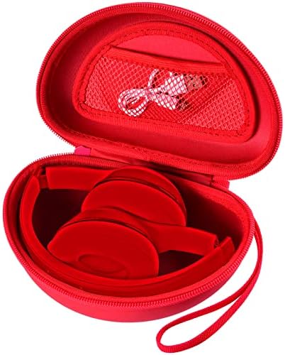 Headphone Case Compatible with Beats Solo 4/ for Beats Studio Pro/for Beats Solo3/ for Beats Studio3/ for Beats Solo2/ Solo Pro Bluetooth On-Ear Headphones Headset - Red