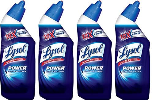 Lysol Power Toilet Bowl Cleaner, 10X Cleaning Power 8 oz (Pack of 4)