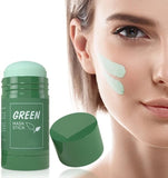 Green Mask Stick for Face, Blackhead Remover with Green Tea Extract, Deep Pore Cleansing, Moisturizing, Skin Brightening for All Skin Types of Men and Women (Pack of 2)