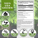 Base 3 Farms 100% Organically Grown in USA, Moringa Capsules, Non-GMO, Vegan Capsules, Raw, Gluten-Free, 100% Pure Moringa Leaf: Energy, Weight, Recovery - 120ct (500mg) Eco-Friendly Bag