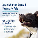 Nordic Naturals Omega-3 Pet, Unflavored - 90 Soft Gels - 330 mg Omega-3 Per Soft Gel - Fish Oil for Dogs with EPA & DHA - Promotes Heart, Skin, Coat, Joint, & Immune Health