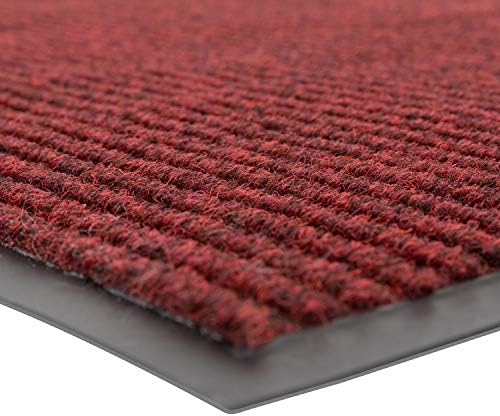Notrax 109 Brush Step Carpeted Entrance Mat for Home or Office, 4' X 8', Red/Black, 109S0048RB