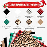 HTVRONT Christmas HTV Red Black Buffalo Plaid - 13 Sheets Heat Transfer Vinyl Leopard HTV - Plaid Iron on Vinyl for Cricut & Cameo,Easy to Cut & Weed for Heat Vinyl Design