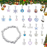 Christmas Advent Calendar 2024 for Girls and Boys With 24 Days Unique Gift Blind Box DIY Creative Charm Pendant Bracelet Daughter