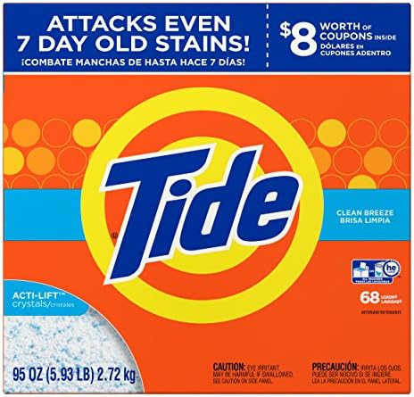 Tide Clean Breeze HE Turbo Powder Laundry Detergent, 68 Loads, 95 Oz
