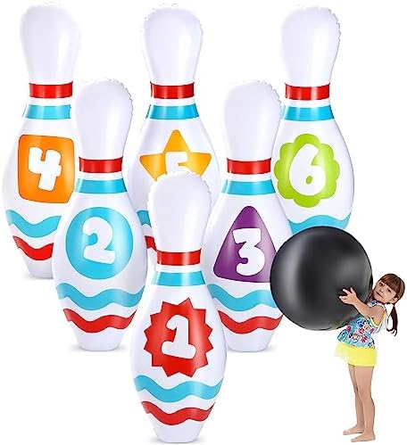 JOYIN Giant Inflatable Bowling Set for Kids and Adults, Christmas Birthday Party Games, Kids Education Motor Skills Toys