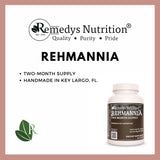 Remedy's nutrition Rehmannia Root Extract Powder 1,000 mg, 60 Capsules | Bone Health, Hormonal Balance: | Non-GMO, Vegan, Gluten-Free, No Fillers or Additives Guaranteed