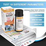 Med Lab Diagnostics 10 Parameter Urine Test Strips for Urinalysis(150 Cnt) in Sealed Pouches. Tests for Ketosis, pH, Protein, UTI, Kidney and Liver Function