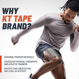 KT Tape Pro Oxygen, Synthetic Kinesiology Athletic Tape with Celliant Technology, 20 Count, 10” Precut Strips, Titanium