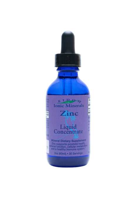 Eidon Ionic Minerals Liquid Zinc Concentrate - Ionic Zinc Supplement Drops for Adults and Kids, Support Immune System, Hair and Skin, Liver and Kidney Health, Relieves Stress - 2 oz