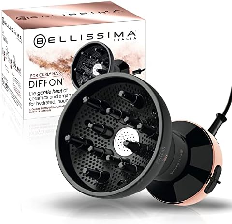 Bellissima Italia Hair Diffuser Diffon Ceramic - Lightweight Curly Hair Dryer with Argan Oil - DF1 5000