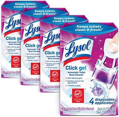 Lysol Automatic Toilet Bowl Cleaner, Lavender, (Pack of 4, 24 Count Total)