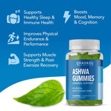 Ashwagandha Gummies Supplement Designed to Calm & Relax | Herbal Mood Adrenal Support | Ashwagandha Gummies for Women and Men | Non-GMO and Gluten-Free Supplement | 60 Vegan Strawberry Gummies