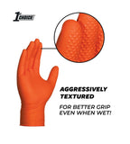 1st Choice 6 mil Mechanic Gloves, Nitrile Gloves Disposable Latex Free - XL Box of 100 Orange Nitrile Disposable Gloves