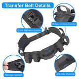 Gait Belt Transfer Belt with Handles,Gait Belts for Seniors Transfer Belt with 7 Handles Adjustable Size 30-50", Gate Belt for Elderly Lift Belts with Quick Release Buckle