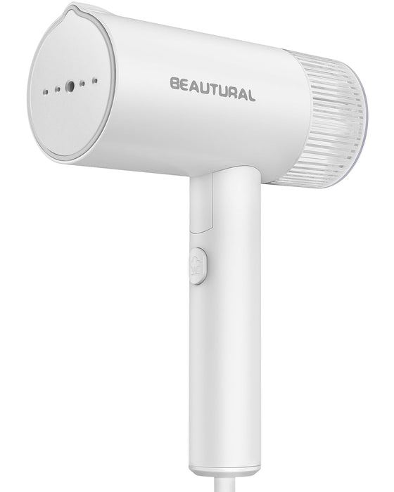 BEAUTURAL Travel Steamer for Clothes, Portable & Handheld, 120V Only, White
