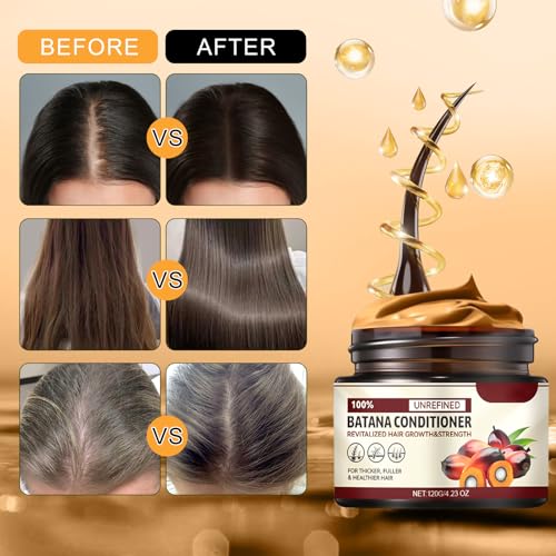 2PCS Batana Oil for Hair Growth, Botanix Batana Natural Hair Growth Oil,100 Percent Pure Batana Oil, Batana Oil Organic Raw, Batana Miracle Hair Loss Oil, Repairs Damaged Hair, Leaves Hair Smoother