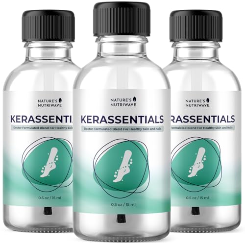 Kerassentials - Original Kerassentials Formula, Toenail Treatment Extra Strength for Repairing Damaged & Discolored Nails - Plant-Based Oil for Healthy Nail and Skin, 3 Month Supply