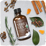 Calmoura Organic Thieves Oil Essential Oil — USDA Certified Therapeutic Grade — (4 oz | 118 ml) — Based on The Tale of Four Thieves — Oil Blend of Clove, Cinnamon, Rosemary Oil, Lemon and Eucalyptus