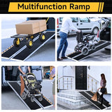 Rengue Portable Wheelchair Ramp 5FT, Folding Handicap Ramp with Non-Slip Surface Aluminum Ramps for Wheelchairs Home Steps Stairs Handicaps Doorways