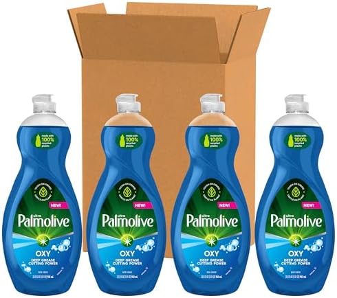 Palmolive Ultra Dishwashing Liquid Dish Soap, Oxy Power Degreaser - 32.5 Fl Oz (Pack of 4)