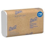 Scott® Multifold Paper Towels (01840), with Absorbency Pockets™, 9.2" x 9.4" sheets, White, Compact Case for Easy Storage, (250 Sheets/Pack, 16 Packs/Case, 4,000 Sheets/Case)