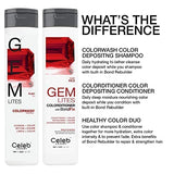 Celeb Luxury Gem Lites Ruby Red Colorditioner, Color Depositing Conditioner with Bondfix Bond Rebuilder, Semi Permanent Hair Colour Glaze, Maintains and Refreshes Red and Deep Red Tones