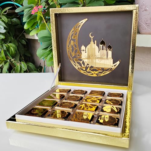 Personalized Ramadan Gifts, Ramadan Favors for Guests, Ramadan Chocolate, Milk Chocolate - Nut Free