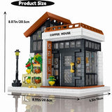 STEM City Street Building Blocks，Coffee House Building Kit with LED Lights, 1512 PCS, Girls Building Blocks Toy 8-12 Christmas Birthday Gift for Kids Boys Girls Age 6-12 Years