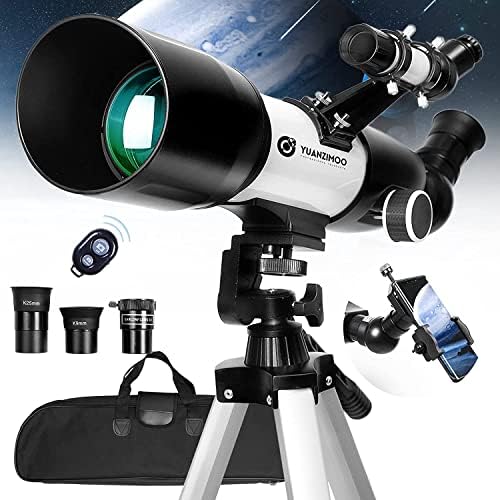 Telescope 70 mm Aperture 400 mm Refractor Astronomical Portable Telescope for Adults Beginners with Tripod Phone Adaptere Carrying Bag and Wireless Remote