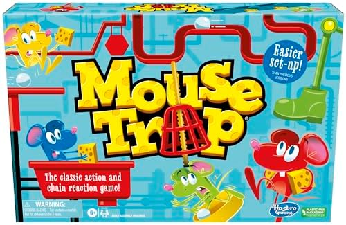 Hasbro Gaming Mouse Trap Kids Board Game, Family Board Games for Kids, Easier Set-Up Than Previous Versions, Kids Games for 2-4 Players, Kids Gifts, Ages 6 and Up