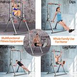 DOBESTS Foldable Power Tower Dip Station Pull Up Bar Station Adjustable Multifunction Fitness Tower Station Training Equipment Home Outdoor, Stable Triangular Structure