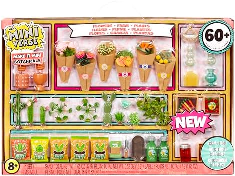 MGA's Miniverse Make It Mini Botanicals Mini Collectibles, Mystery Blind Packaging, DIY, Crafts, Resin Play, Replica Items, Mini Plants, Bouquets, Garden, Collectors, 8+