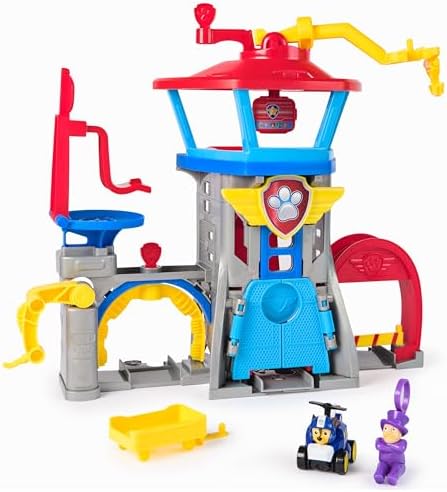 Paw Patrol: Air Rescue, Pup Squad Adventure Bay Airport Playset, with Chase Toy Car Vehicle Launcher, Kids Toys for Boys and Girls 3+