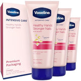 Vaseline Intensive Care Healthy Hands Stronger Nails Lotion with Keratin, Vitamin E, Moisturize Skin & Cuticles, Unscented Lotion, 3.4 Fl Oz (Pack of 3)