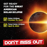 Medical king Solar Eclipse Glasses Approved 2024, (10 pack) CE and ISO Certified Safe Shades for Direct Sun Viewing Includes Bonus Eclipse Guide With Map