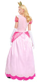 Princess Peach Costume Women Halloween Cosplay Adult Pink Dress Outfit XL