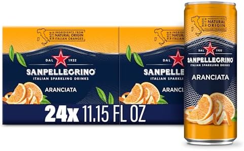 Sanpellegrino Italian Sparkling Drink Aranciata, Sparkling Orange Beverage, 6 Count(Pack of 4)