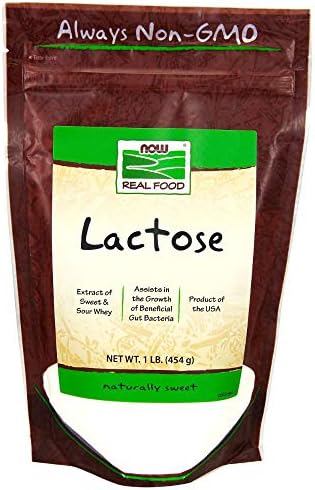Now Foods Lactose Milk Sugar - 1 lb (Pack of 5)