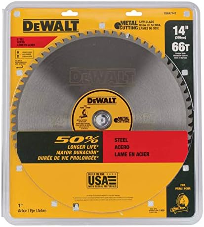 DeWalt DWA7747 14" 66T Heavy-Gauge Stiff Plate Ferrous Metal Cutting Saw Blade