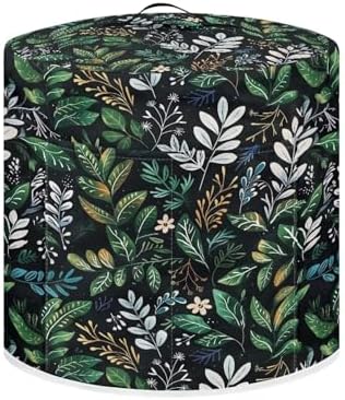 Kitchen Small Appliance Dust Covers Green Leaf Compatible 6 Quart Pressure Cooker Air Fryer Round Cover Protective Cover for Instant for Pot and Extra Accessories Home Decor