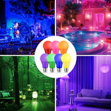 KQHBEN Orange Purple Light Bulbs - [ 4 Pack ]- 9W（60W Equivalent） E26 Base LED Halloween Light Bulb for Festivals Party Halloween Christmas Bar Events Home Decor