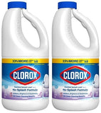 Clorox Splash-Less Bleach, Concentrated Formula, Lavender Scent, 40 Ounce Bottle - Pack of 2 (Package May Vary)