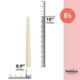 BOLSIUS Christmas Advent Candles Set - 4 Pack Advent Taper Candles - Unscented 10 Inch Dinner Candle Set - 8 Hours Burn Time - Premium European Quality - Smokeless and Dripless Candlesticks